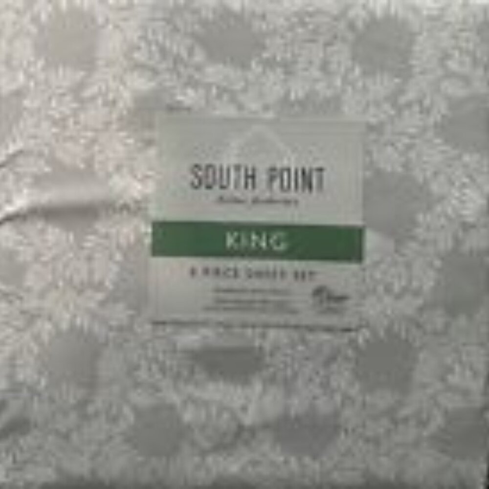 - South Point Home Fashions Microfiber Sheet Set, 6 Piece, King,  NWT